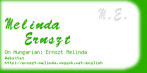 melinda ernszt business card